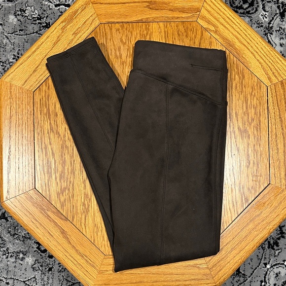 *SPANX* Dk. Brown Velvet Leggings Size Large - Picture 1 of 6